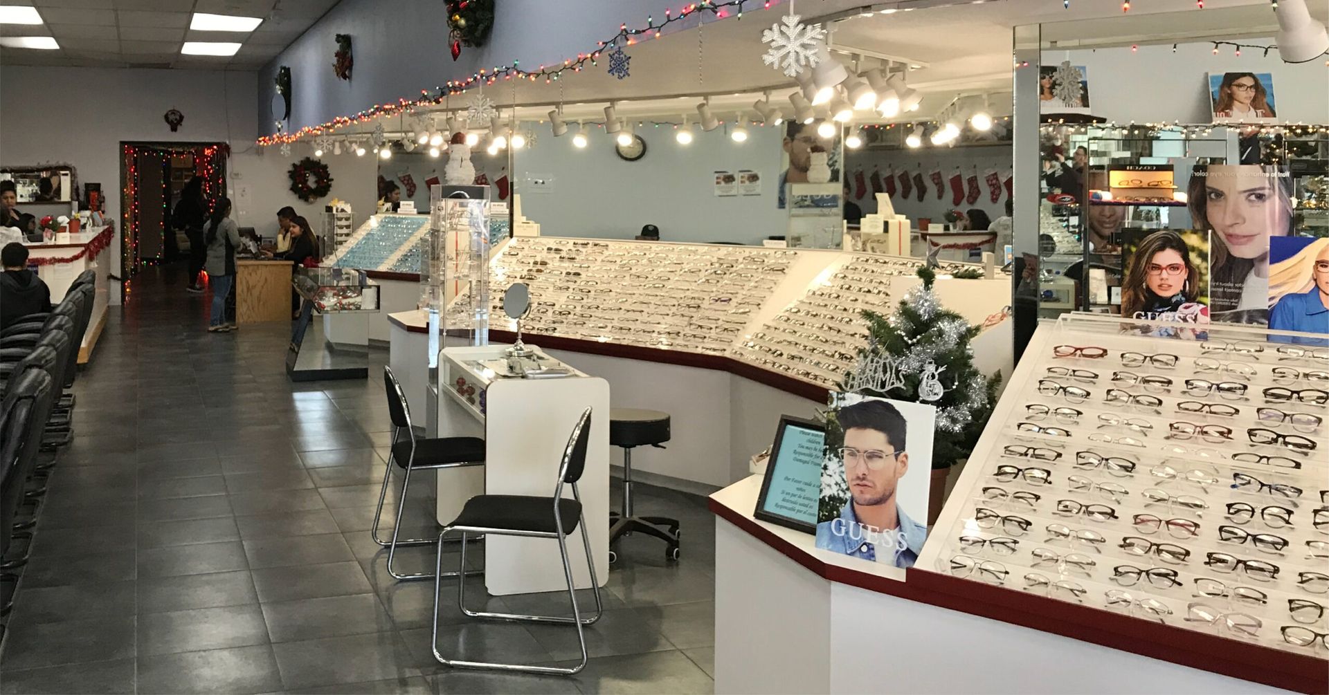 Frame displays in the on-site optical