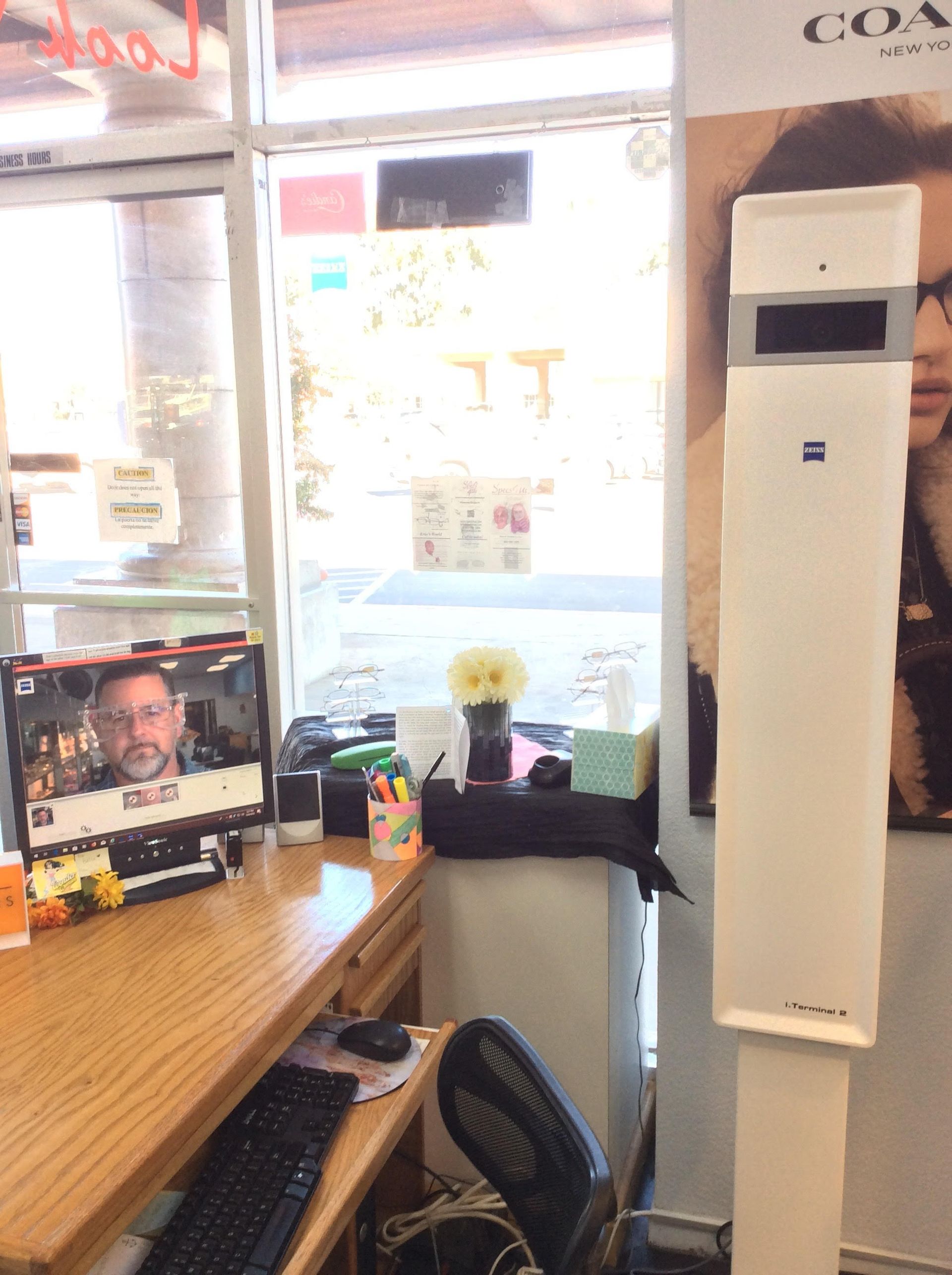The front desk where patients check in